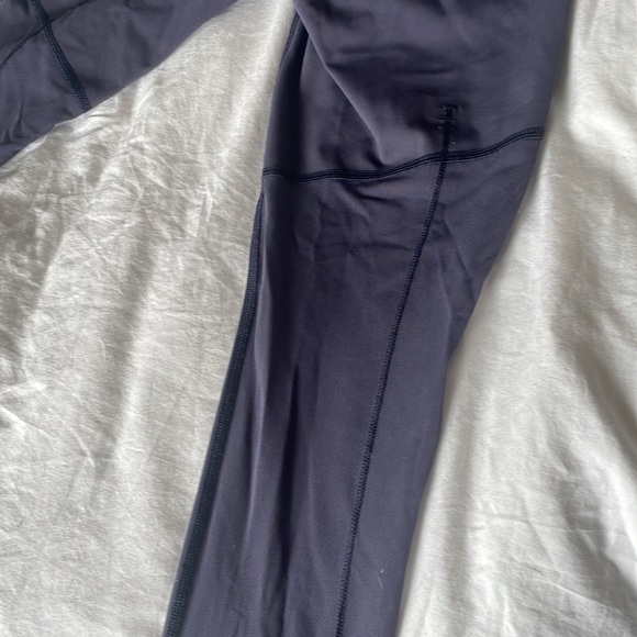 Navy Lululemon Capri Leggings with Mesh - Picture 3 of 6